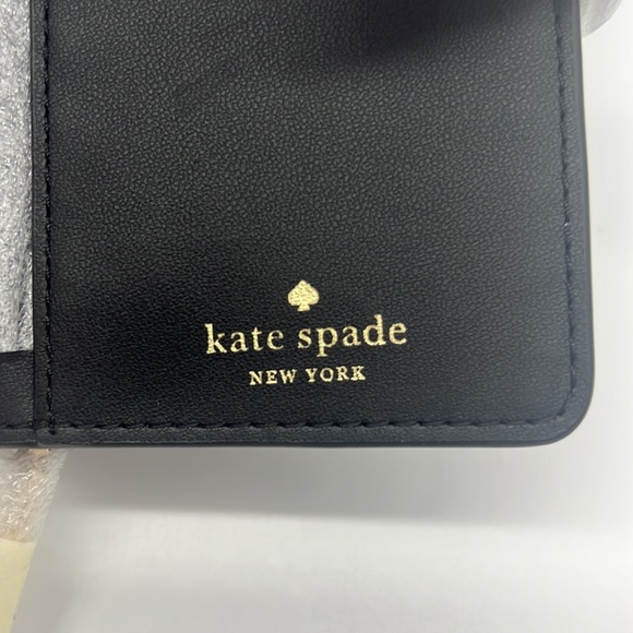 Kate Spade Natalia Medium Compact Bifold Wallet Black - Picture 9 of 13